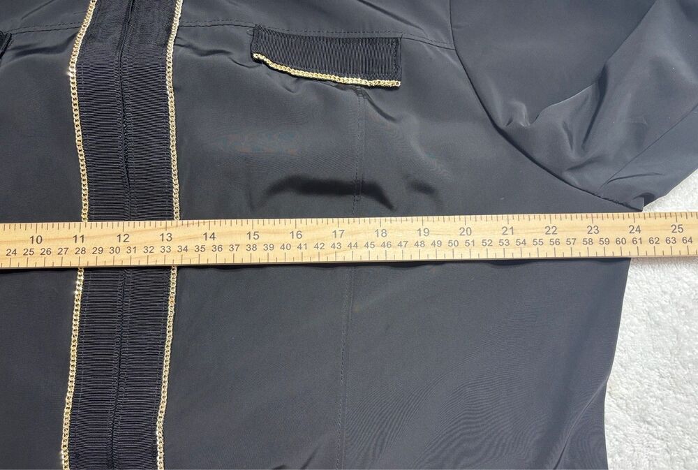 Chico's Zenergy Chloe Chain Trim Jacket Black Size 3 (XL/16) Windbreaker - Picture 10 of 13